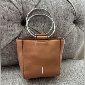 Thacker NYC Le Bucket saddle brown mini leather bag